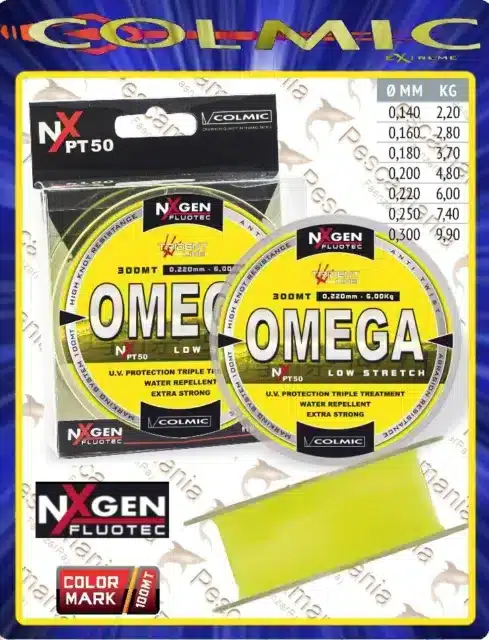 Mono-Filament-Moulinet-De-Japonais-Colmic-Omega-Fluorescent-Mt