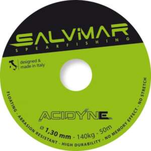 SALVIMAR DYNEEMA LINE 1.3MM 50MTR 140KG ACID GREEN