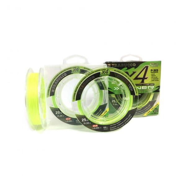 Braided Line Trabucco DYNA-TEX X4 POWER LIME YELLOW – 150m