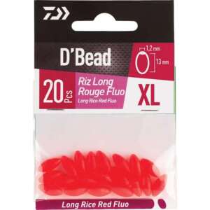 PERLE RIZ LONG ROUGE FLUO