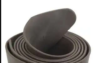 NASTRO IN GOMMA SPESSO 3MM COLORE NERO/VERDE
