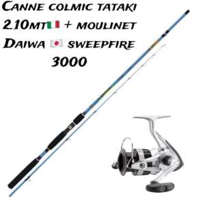 CANNE COLMIC TATAKI  2.10mT + MOULINET DAIWA SWEEPFIRE 3000