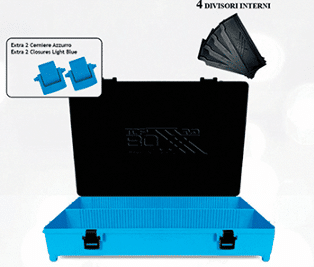 TOP BOXXX EVO [2.18] BLUE-BLACK + 4 DIVISORI BLACK