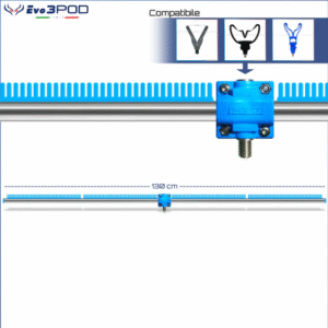 BARRA STENDI TRAVI VITE M/F 130 CM BASIC (P.A.)