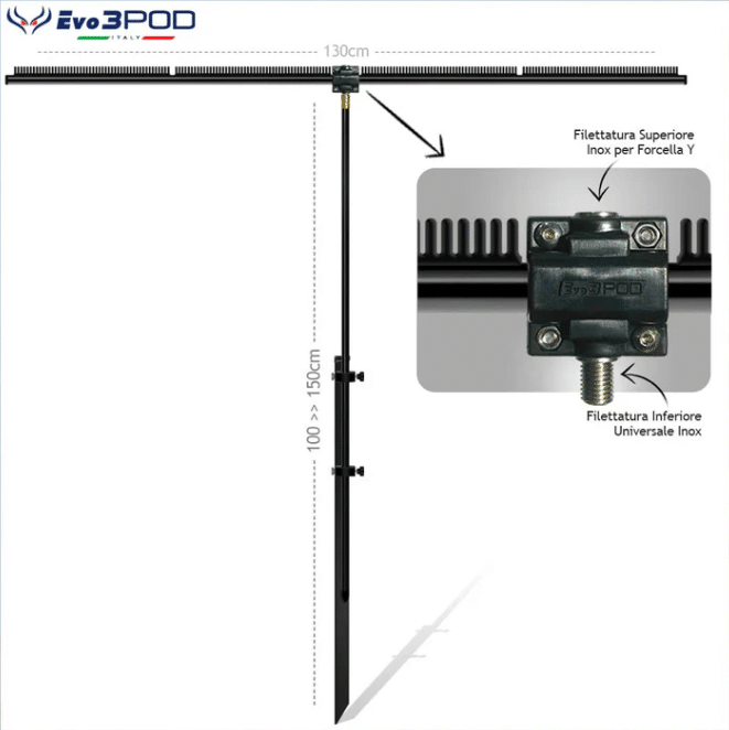PICCHETTO JP150 + BARRA STENDI TRAVI 130 ELITE BLACK