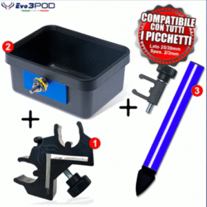 KIT VASCHETTA + TUBETTO PORTA AGHI SU ETB20A X PICCHETTO ELITE BLACK