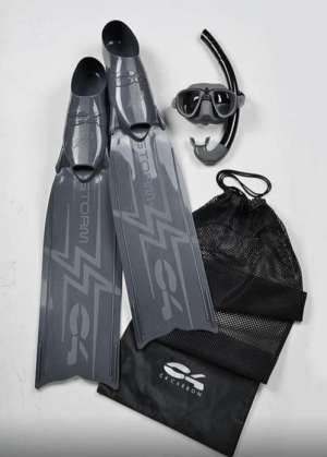 combo c4 carbon (palme c4 storm + masque martian + tuba mistral) Gris nardo