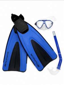COMBO ENFANT FRANCY MASK + TEDDY SNORKEL BLUE