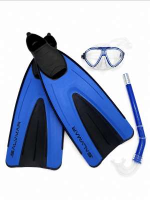 COMBO ENFANT FRANCY MASK + TEDDY SNORKEL BLUE