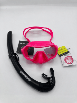 Combo salvimar masque endless pink antifog + tuba Time noir