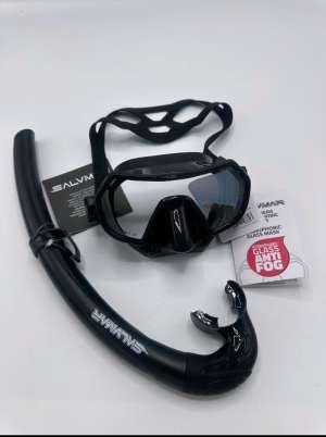 Combo salvimar masque endless noir antifog + tuba Time noir