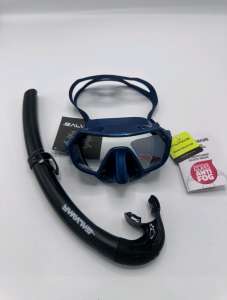 Combo salvimar masque endless blue antifog + tuba Time noir