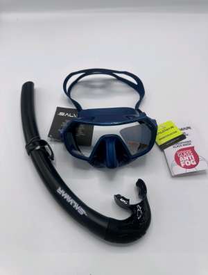 Combo salvimar masque endless blue antifog + tuba Time noir
