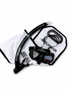 Combo salvimar Morpheus antifog black + tuba Time splash black