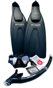 COMBO SALVIMAR NOBILIS BLACK + MASQUE MOPHEUS ANTIFOG NOIR+TUBA TIME SPLASH